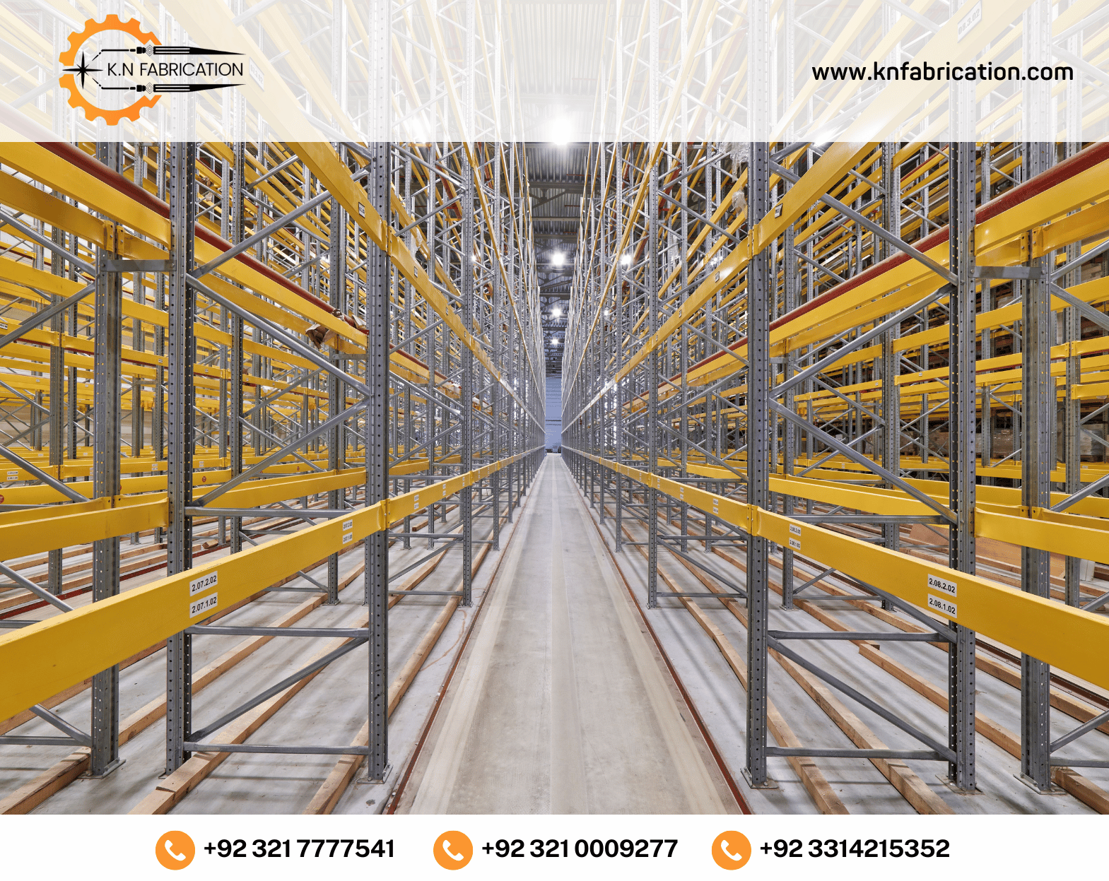 High-quality warehouse racking solutions in Pakistan by K.N Fabrication