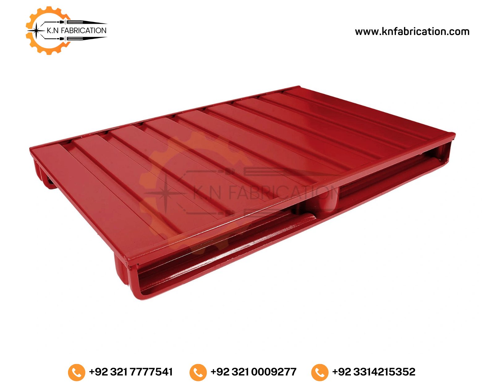 Durable metal steel pallet in Pakistan by K.N Fabrication