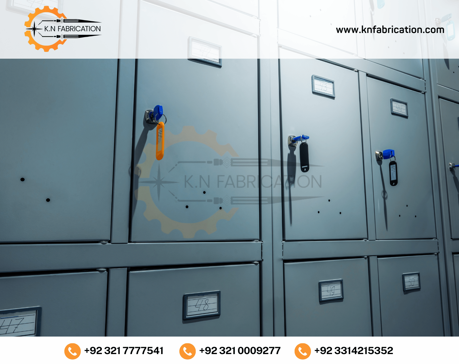 Durable employee locker in Pakistan by K.N Fabrication