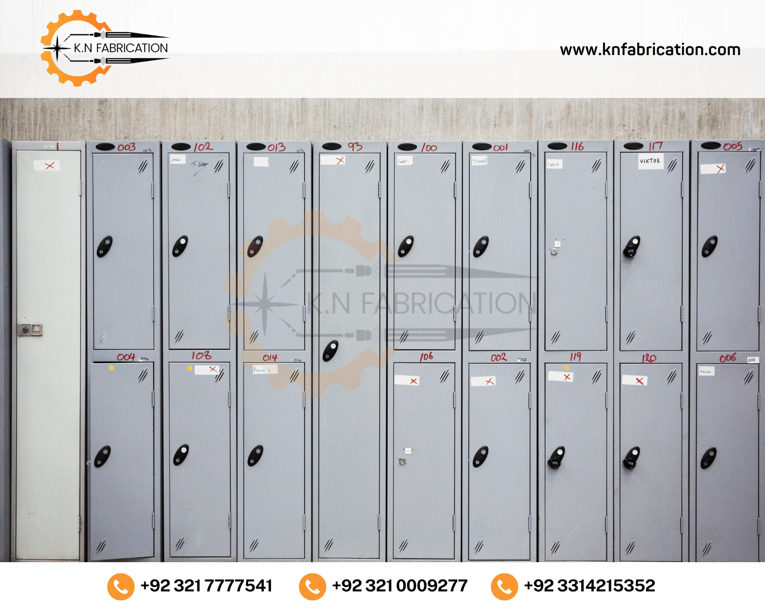 Secure and spacious employee locker in Pakistan by K.N Fabrication