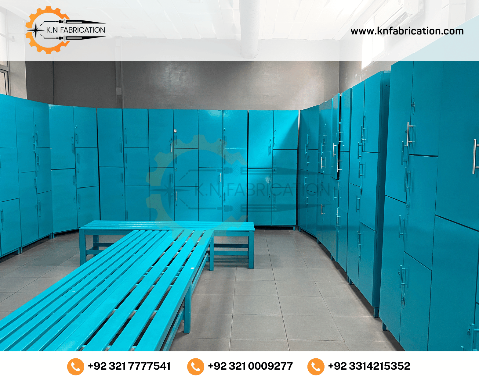 Spacious and secure gym locker in Pakistan by K.N Fabrication