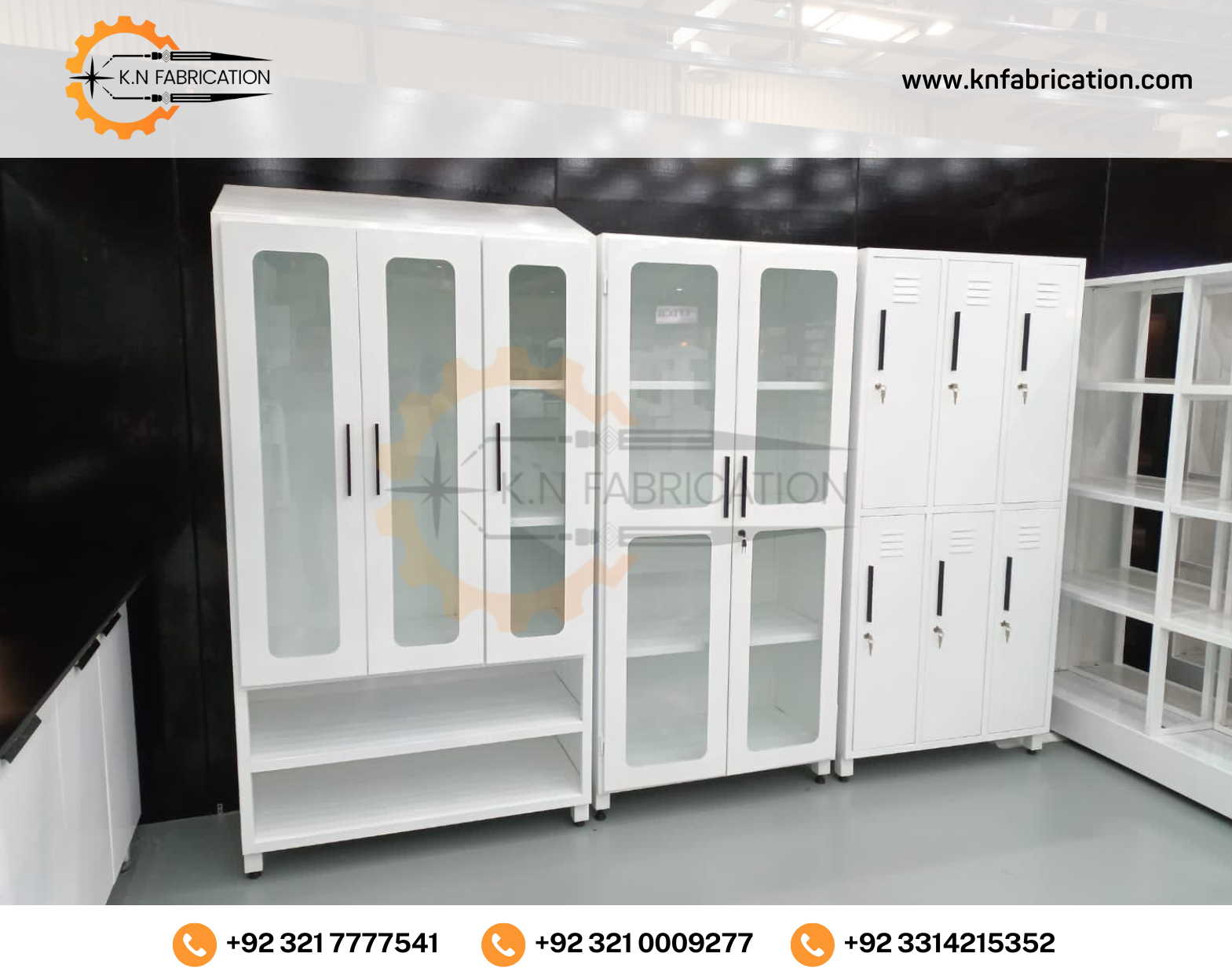 Durable metal storage cabinet in Pakistan by K.N Fabrication