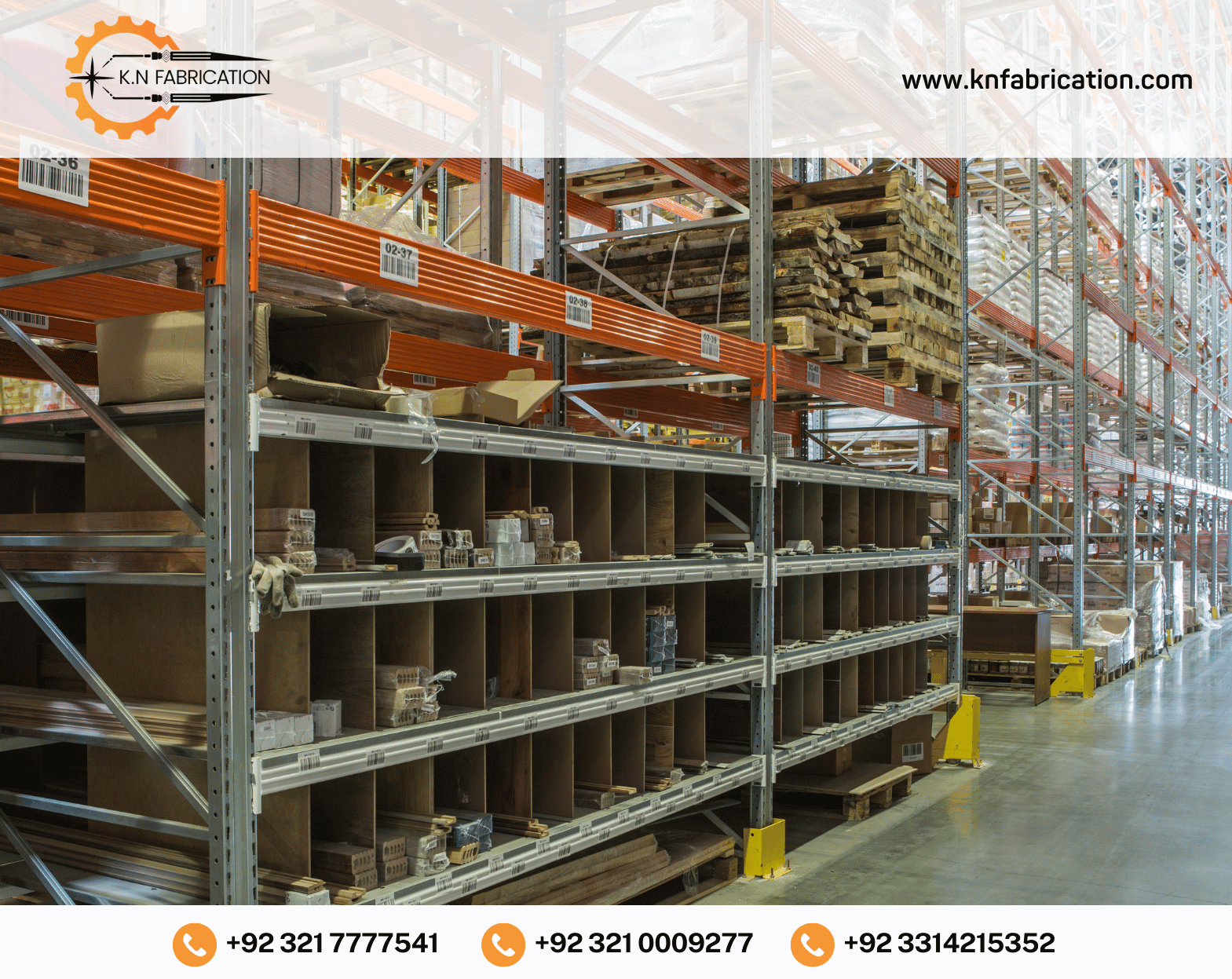 Heavyduty pallet racking system in a warehouse in Pakistan by KN Fabrication