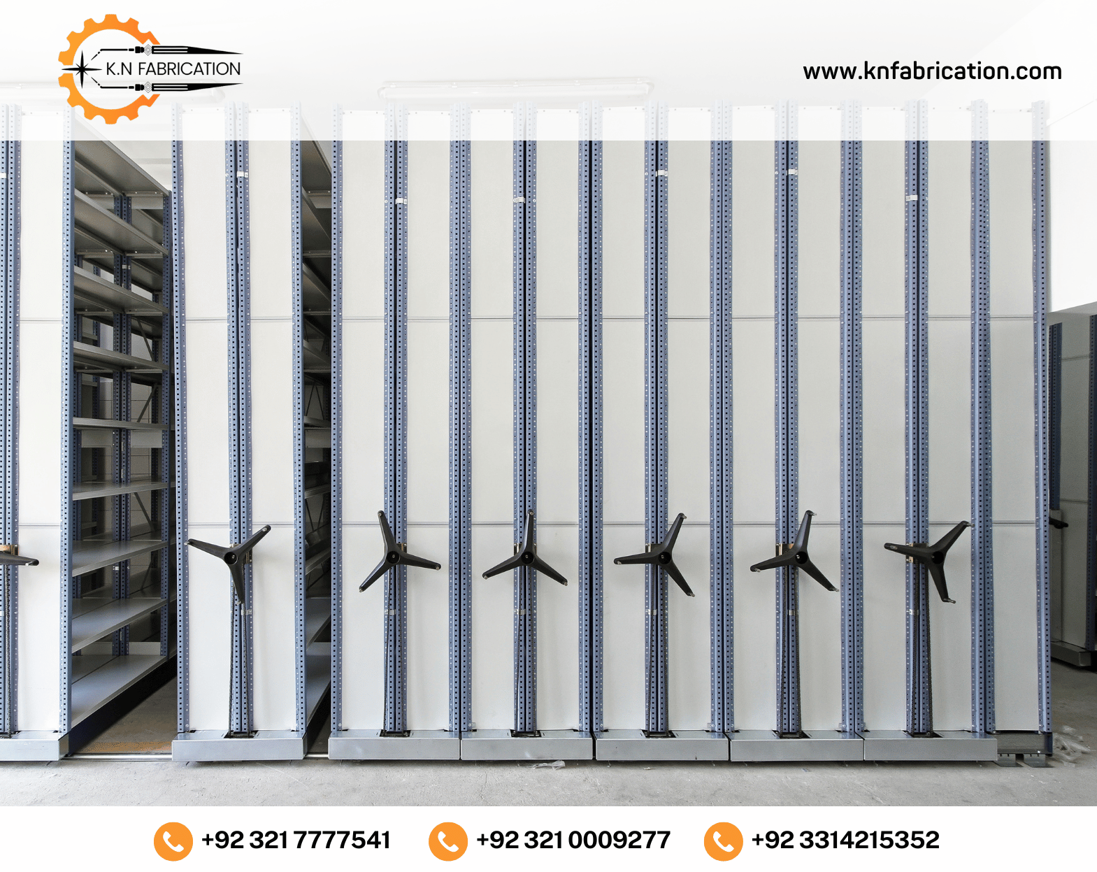 Efficient mobile racking system in Pakistan by K.N Fabrication